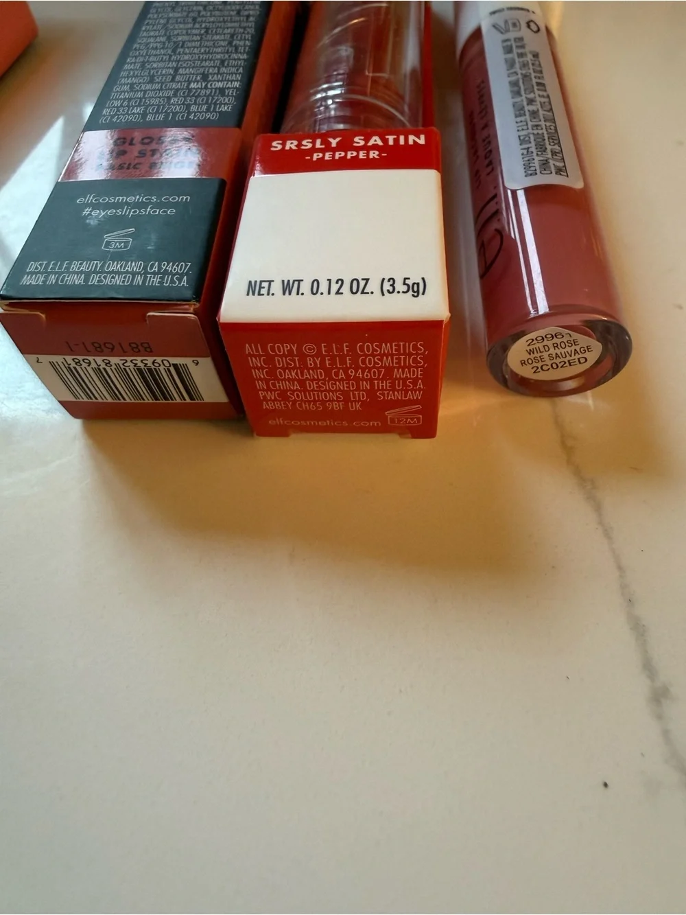 Elf Cosmetics Lot Bundle Blush Dew Stick Lip Products Full Size NEW